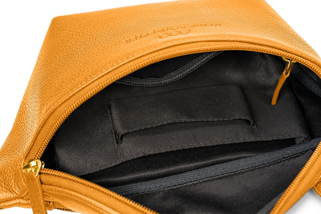 KIM Gürteltasche | curry | gold | Weite 100-165 | genarbt