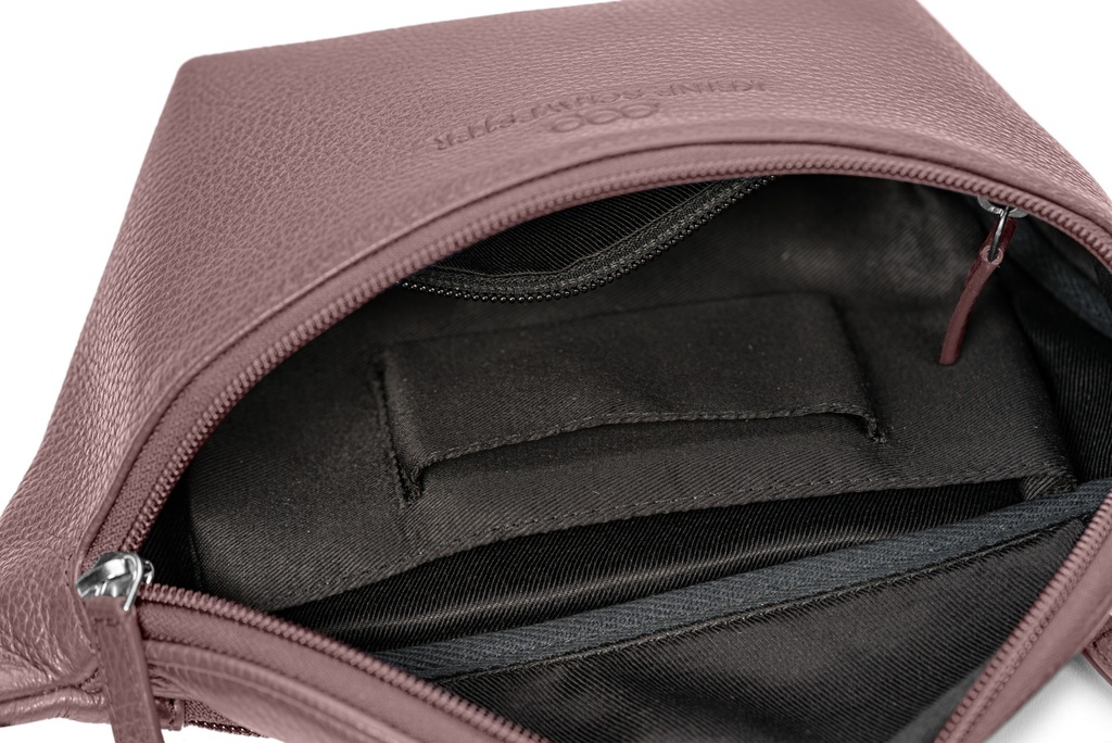 KIM Gürteltasche | balsamic | silber | Weite 100-165 | genarbt