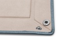 Taschen-Entleerer klein | friesenblau | beige | silber | genarbt