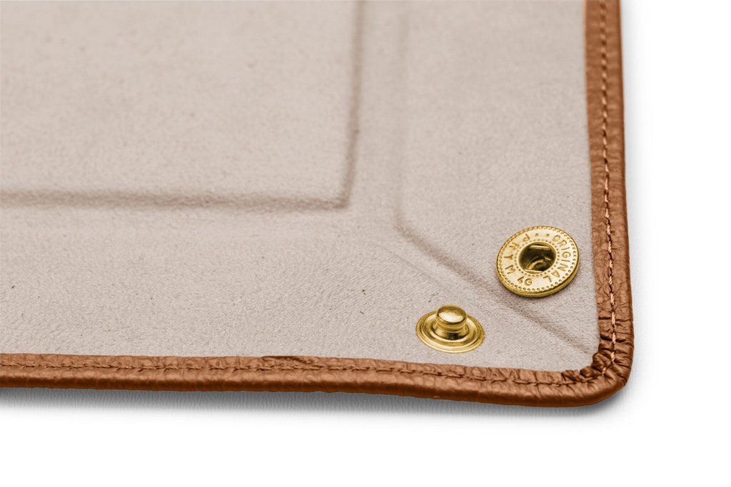 Taschen-Entleerer | nougat | beige | gold | genarbt