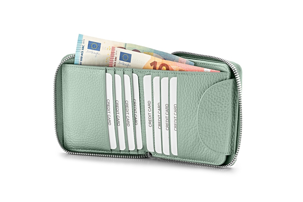 LILLE soft | mint | silber | genarbt