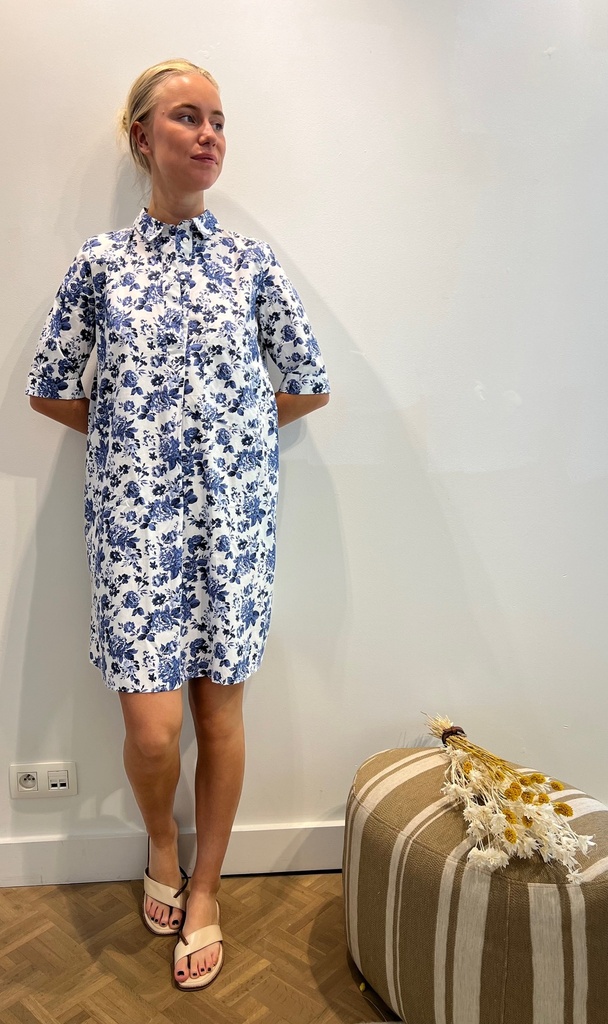 Scapa - JENNY Cotton Poplin Floral Dress - Navy Roses 