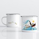 Luckycatstudio - Tasse Emaille - Dampfschiff Gustav Potsdam