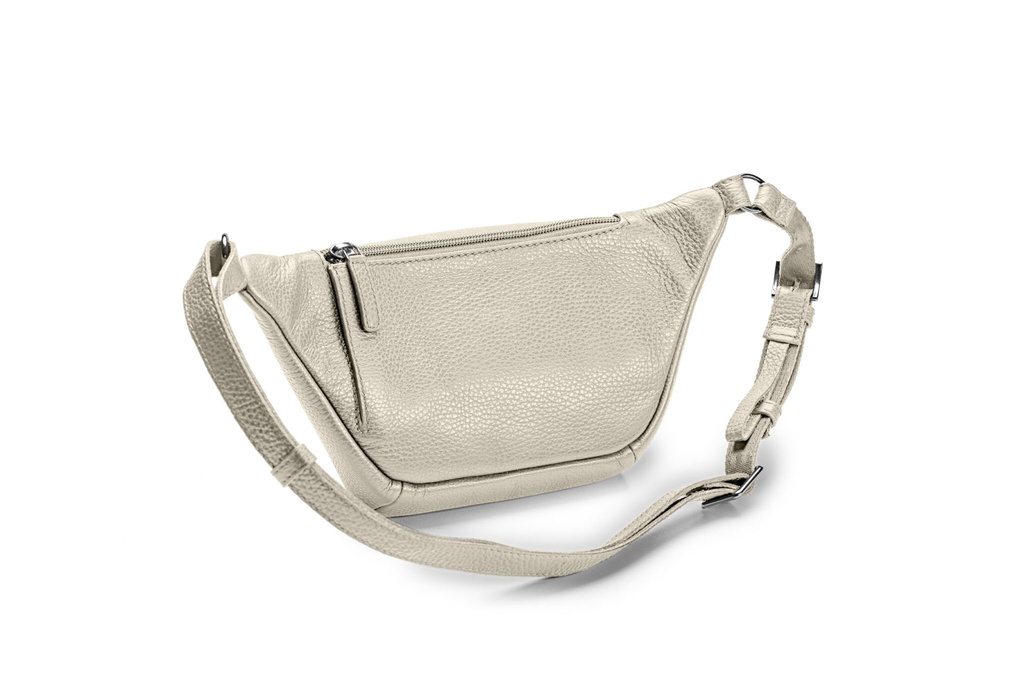 KIM Gürteltasche | porzellan | silber | Weite 100-165 | genarbt