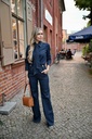 Caroline Biss - SMOOTH DENIM SHIRT WITH BOW