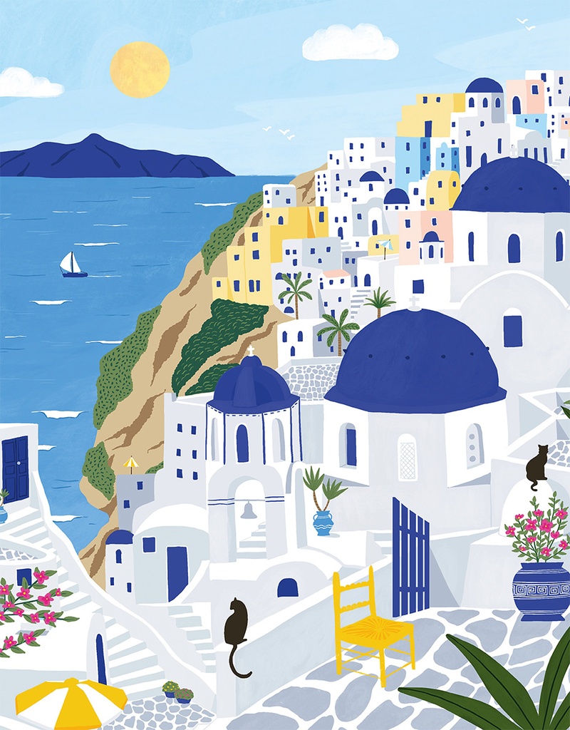 Pieces & Peace Puzzle - Santorini - 500 Teile