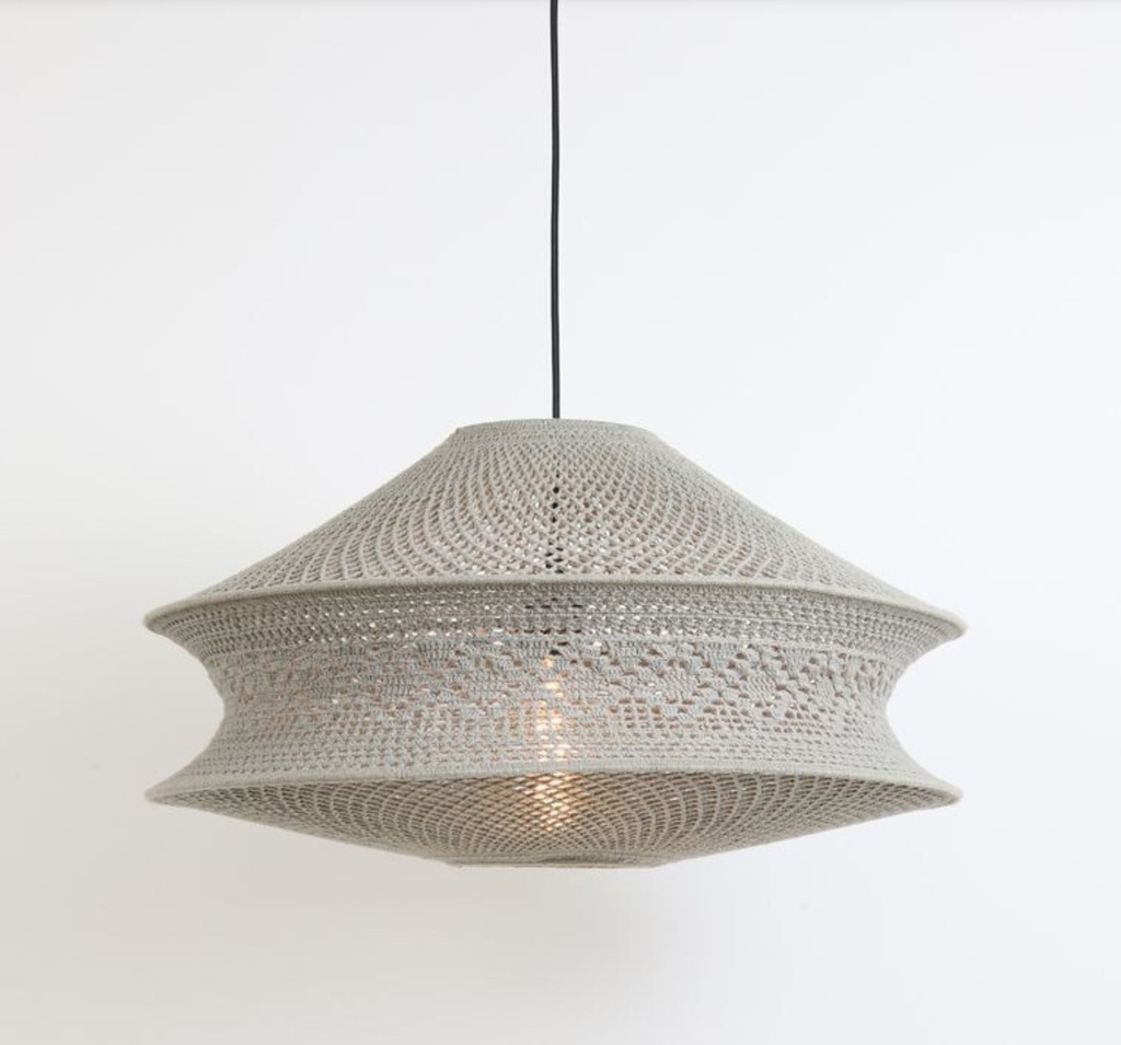 Light & Living - Deckenleuchte Boho grau - Kap Hang 60x37cm TARIDA donkergrijs