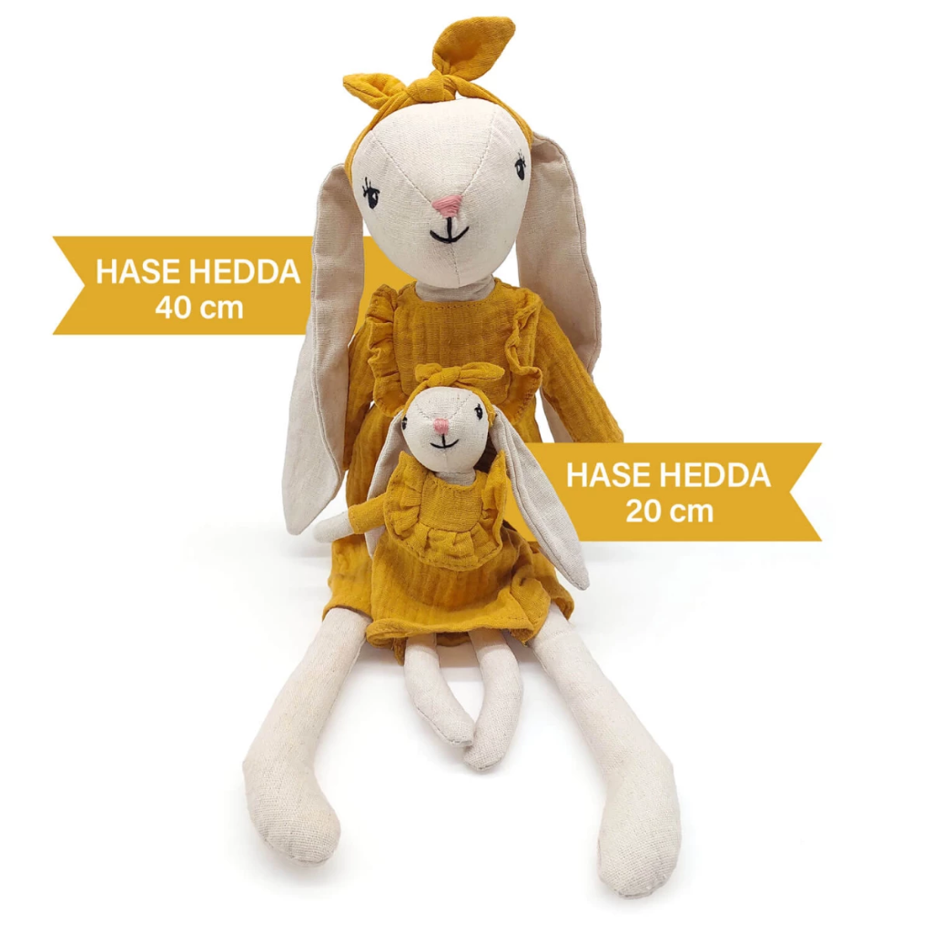 Mea Lini - Stoffpuppe Hase Hedda, groß 40cm