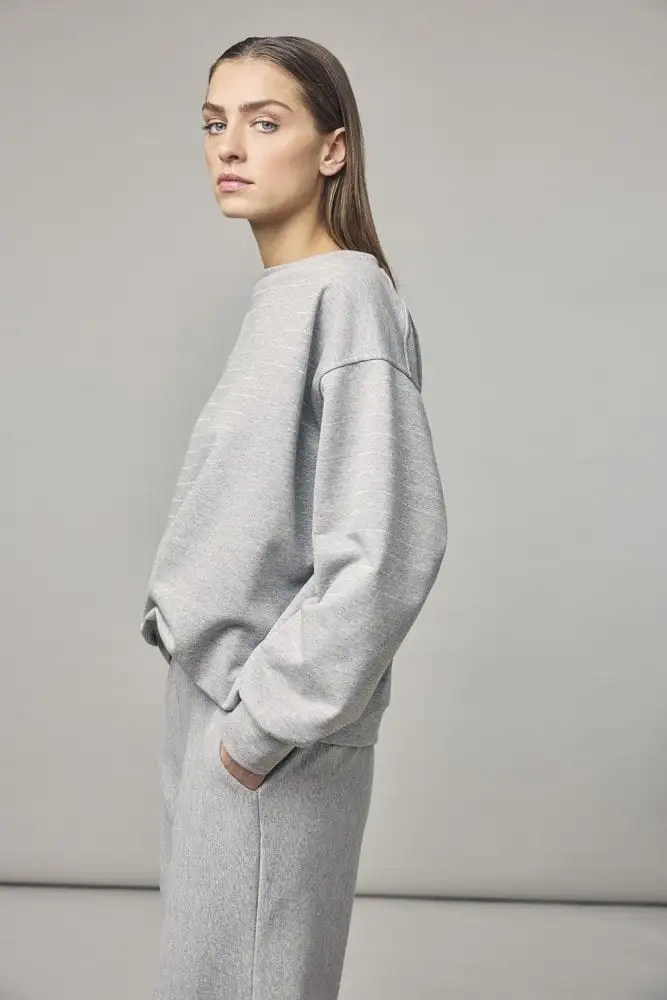 Corel - Laila Sweater Jogging Lurex - 101 Silver grey