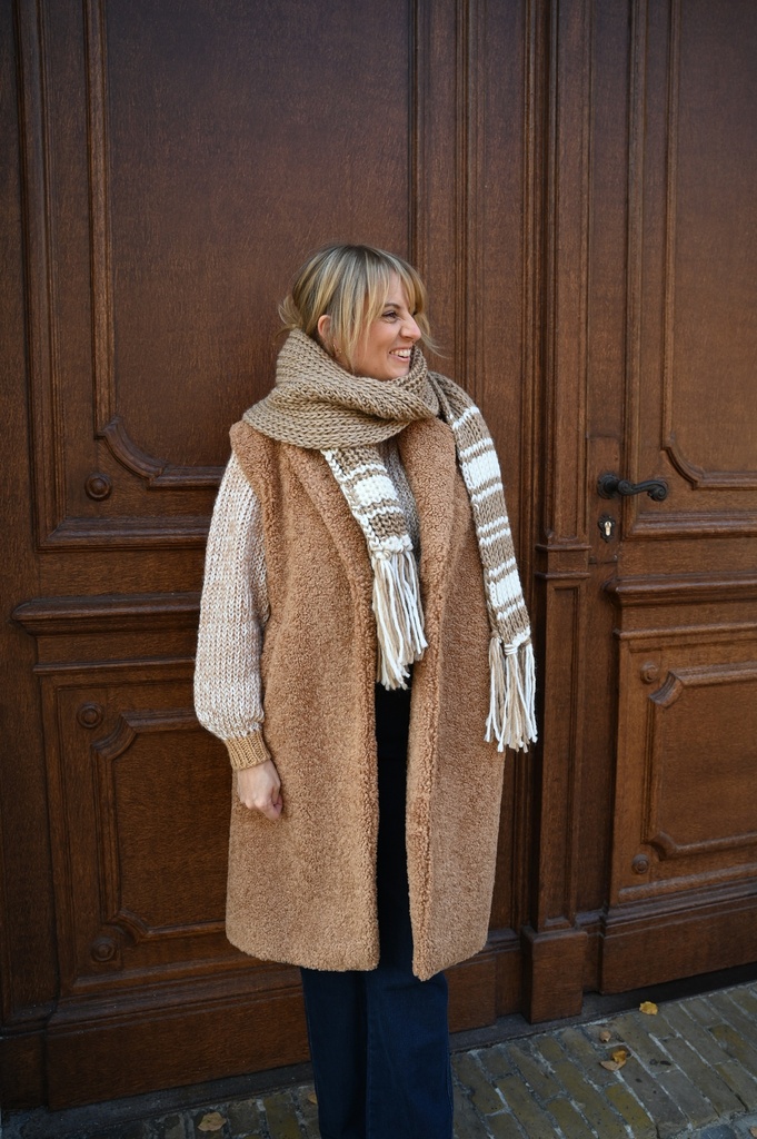 Scapa - Sleeveless Teddy Coat SOFIA Camel 