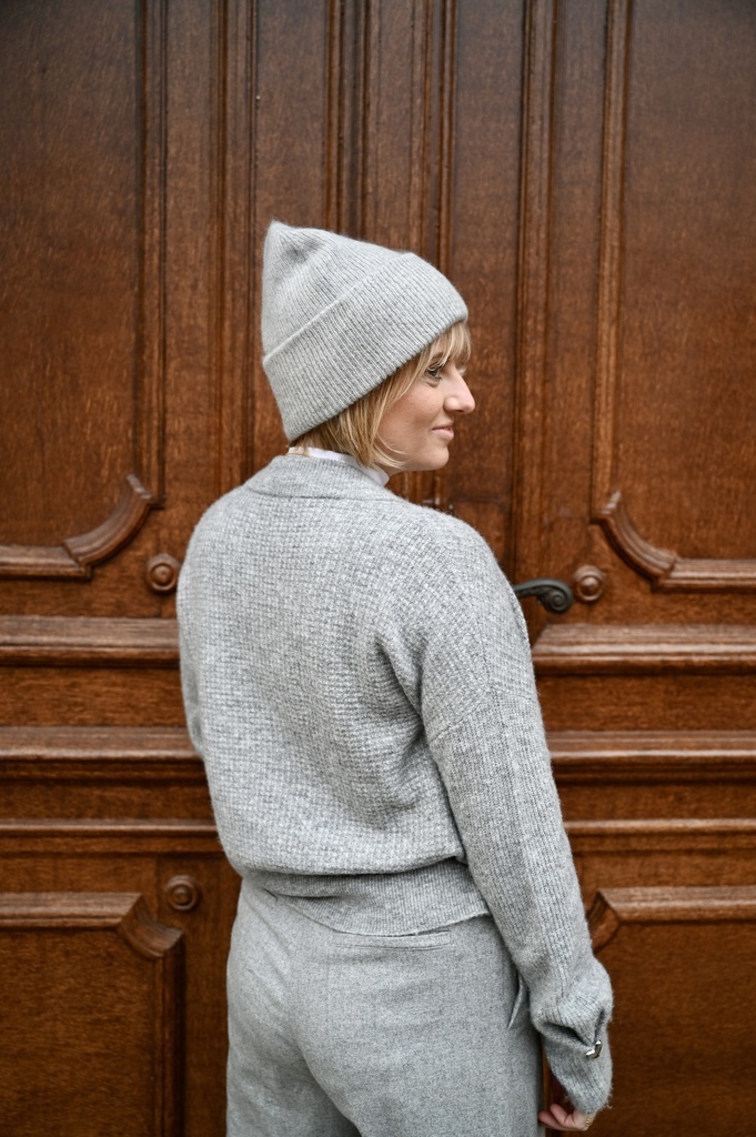 Stilbude - Cashmere Rib Hat Beanie Lightgrey