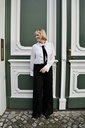 Caroline Biss - COMFORTABLE DRESSY PANTS, WIDE LEG WITH SIDE LEG EFFECT, NORMAL WAIST