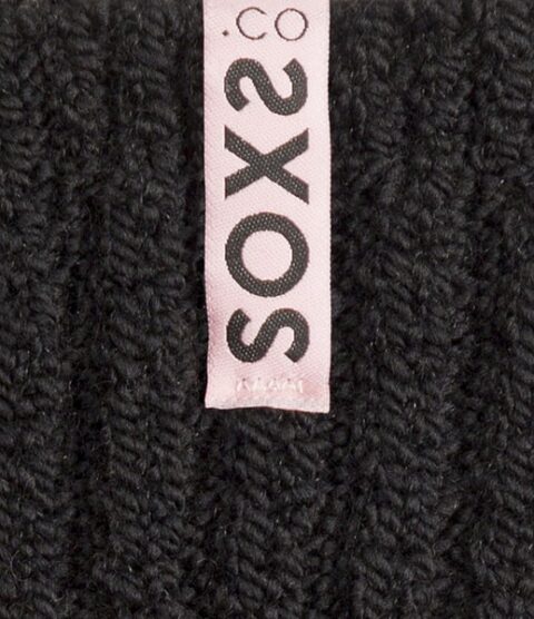 SOXS - Wollsocken Mittelhoch, schwarze Wolle, Parisian black, 37-41