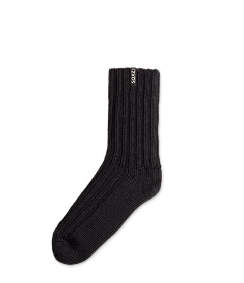 SOXS - Wollsocken Streetwear, mittelhoch, schwarze Wolle, thunder storm