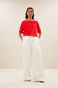 By Bar - Neva Slub Top - 305 poppy red