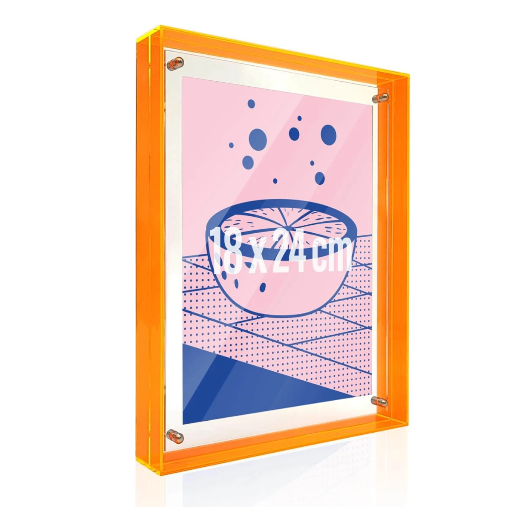 Mea Living - Neon Bilderrahmen Acryl 18x24 cm orange