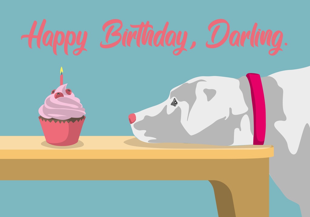 Nobis Design - Postkarte - Luminous - Happy Birthday Darling