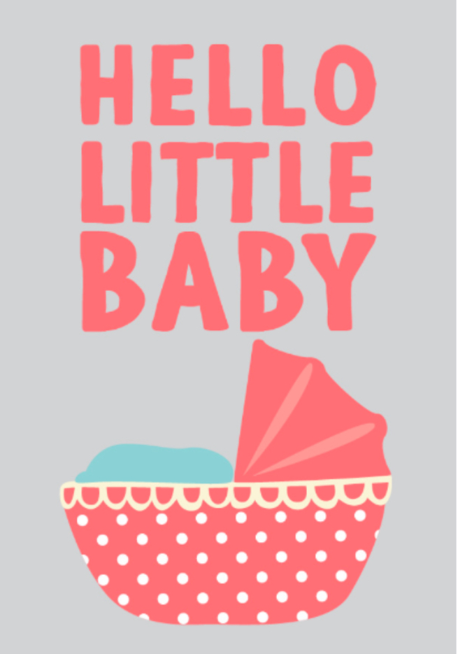 Nobis Design - Postkarte - luminous - Hello Little baby