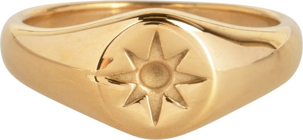 Charmins Ring - R1002 - Mini Star Seal Gold Ring