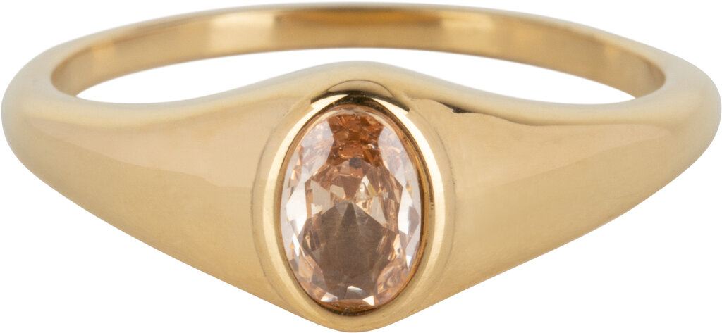 Charmins Ring - R1091 - Birthstone Siegelring November Oval Champagne