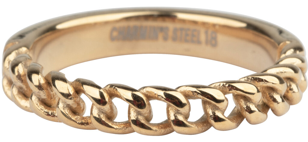 Charmins Ring - R877 - Heavy Half Chain gold Steel