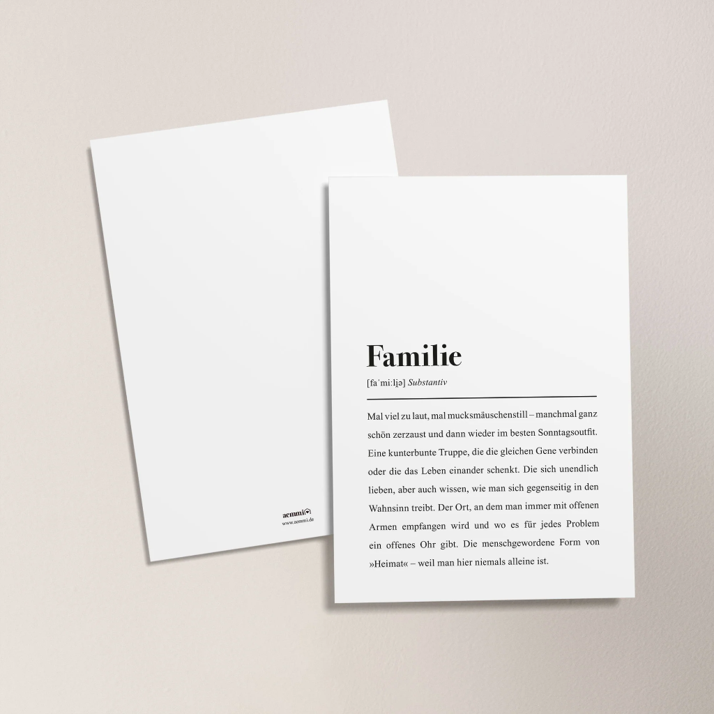 Aemmi - Postkarte - Familie