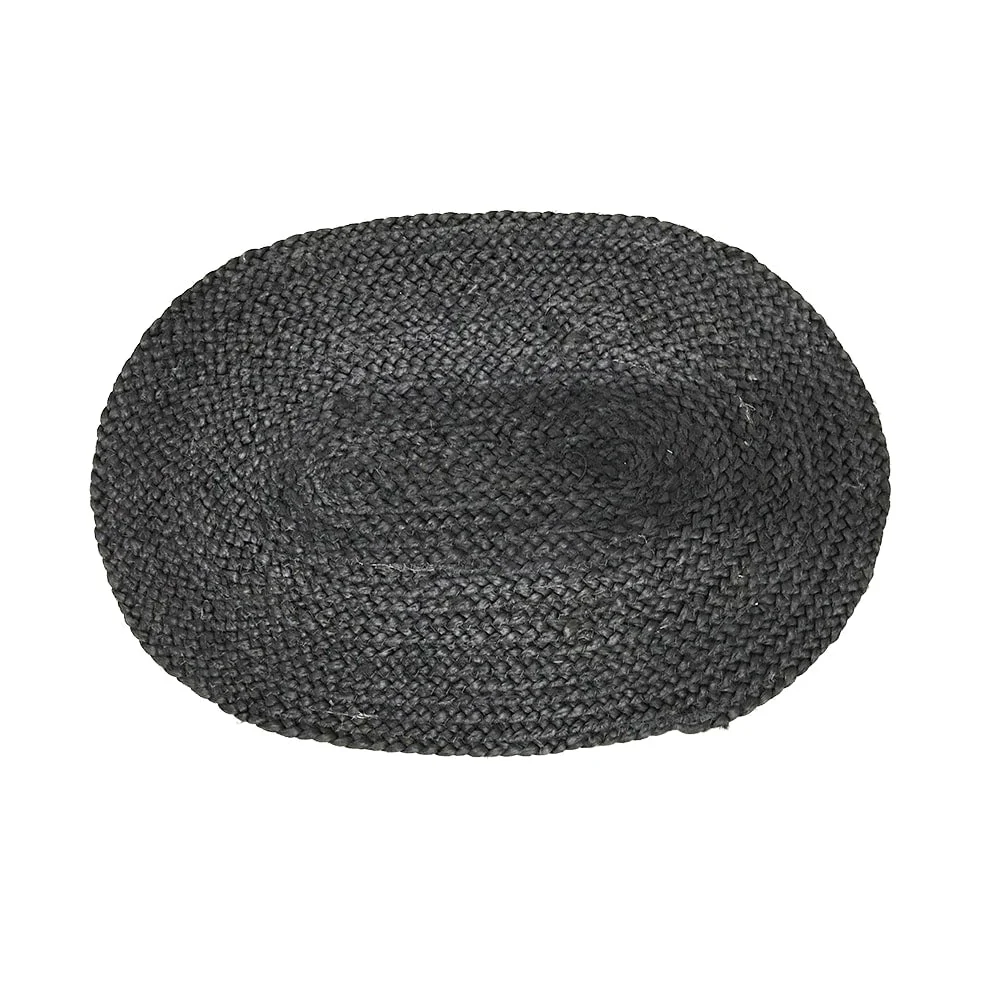 Limelight - Tischset Jute schwarz oval 50x35cm