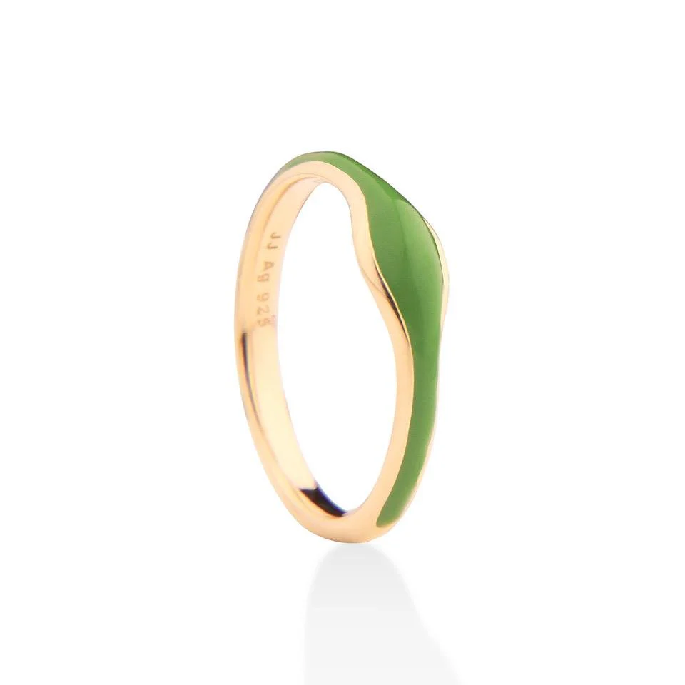 Jeberg Jewellery - Balance Enamel Green Ring