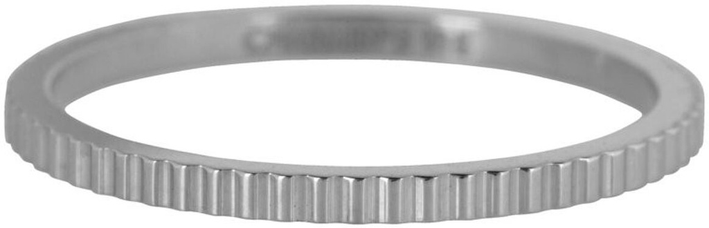 Charmins Ring - R398 - Bricks Shiny Steel