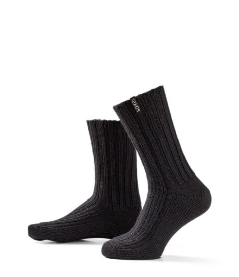 SOXS - Wollsocken Streetwear, mittelhoch, schwarze Wolle, thunder storm