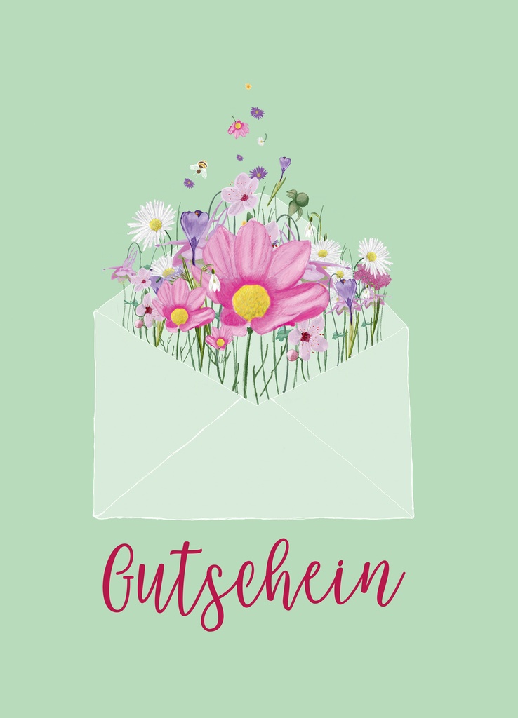 Nobis Design - Postkarte - m-illu - Save the bees GUTSCHEIN BLUMENGRUSS