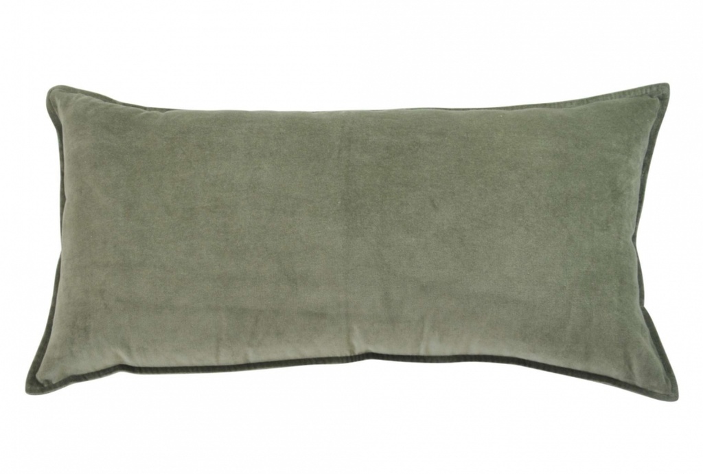 Goround Interior - Kissen Cotton Velvet Maxi Army Green 40x80cm