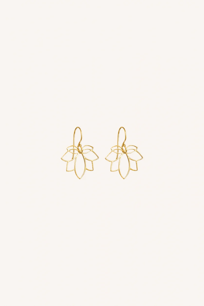 By Bar - Pd Lotus Earring - 750 gold