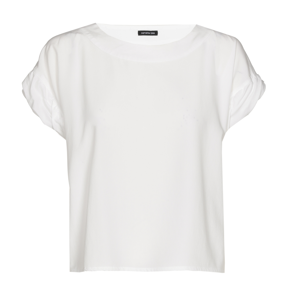 Caroline Biss - STRAIGHT-FITTING TOP WITH SLEEVE EFFECT off white