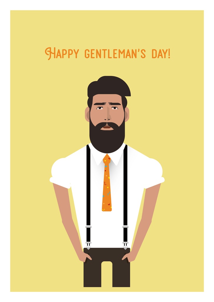 Nobis Design - Postkarte - Darian Ivanova - happy gentleman’s day