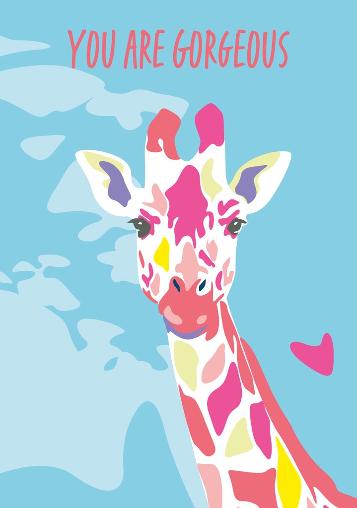 Nobis Design - Postkarte - Limoncello - Gorgeous Giraffe