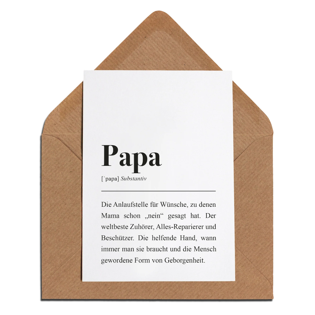 Aemmi - Klappkarte mit Umschlag - Papa