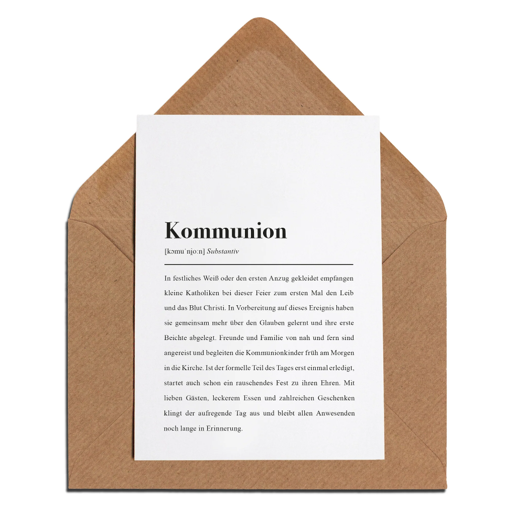 Aemmi - Klappkarte mit Umschlag - Kommunion