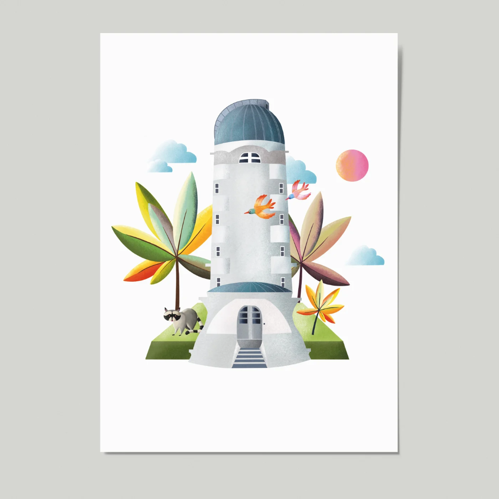 Luckycatstudio - Postkarte - Einsteinturm, Potsdam