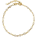 Jeberg Jewellery - Lily White Enamel Bracelet Gold