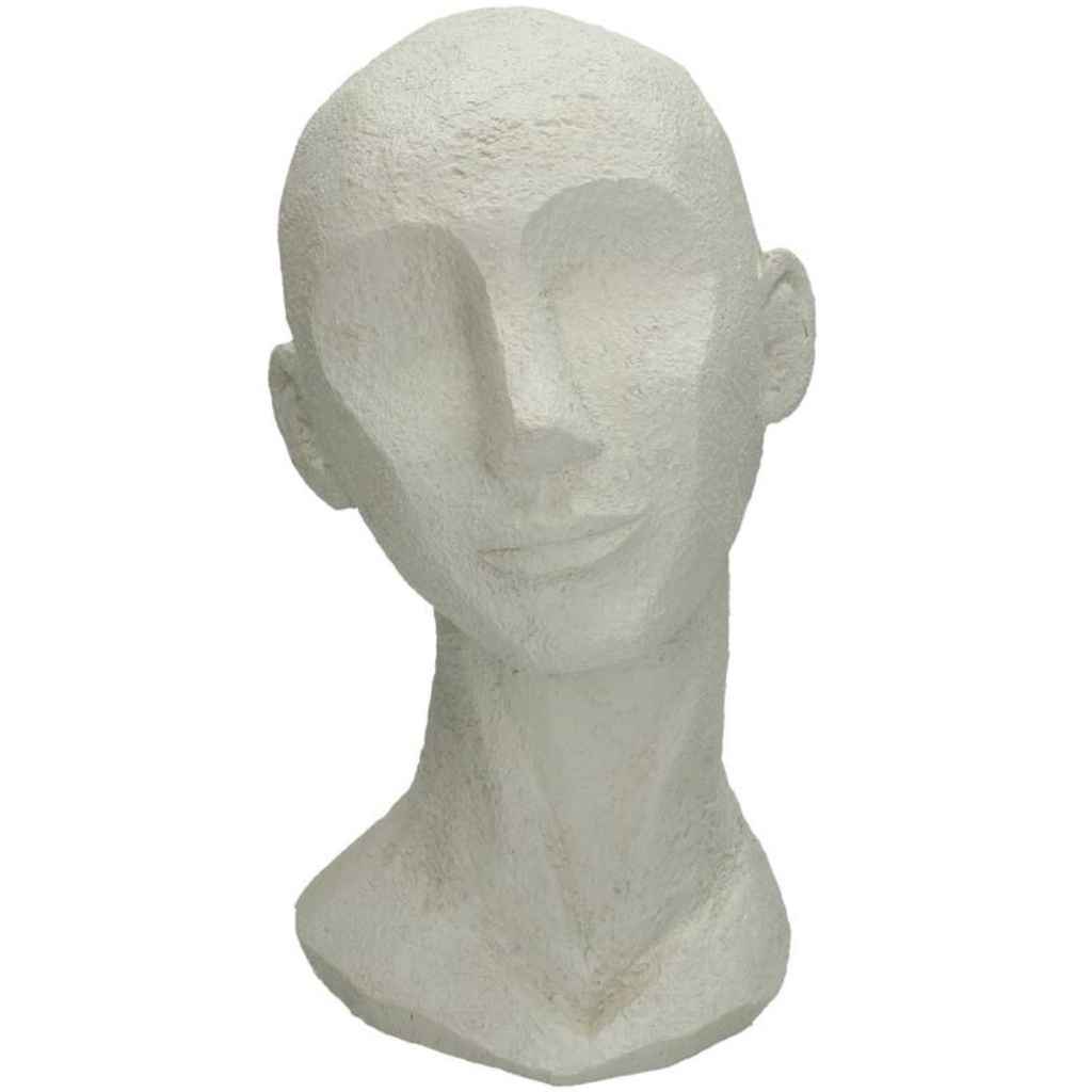 Ornament Head 2 White Polyresin 18x16x28cm