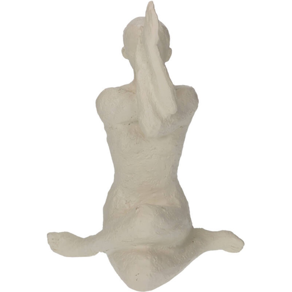 Ornament Woman Yoga 2 Ivory Polyresin 18x15x24cm