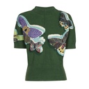 Caroline Biss - SHORT COSY PULLOVER WITH BUTTERFLY PRINT