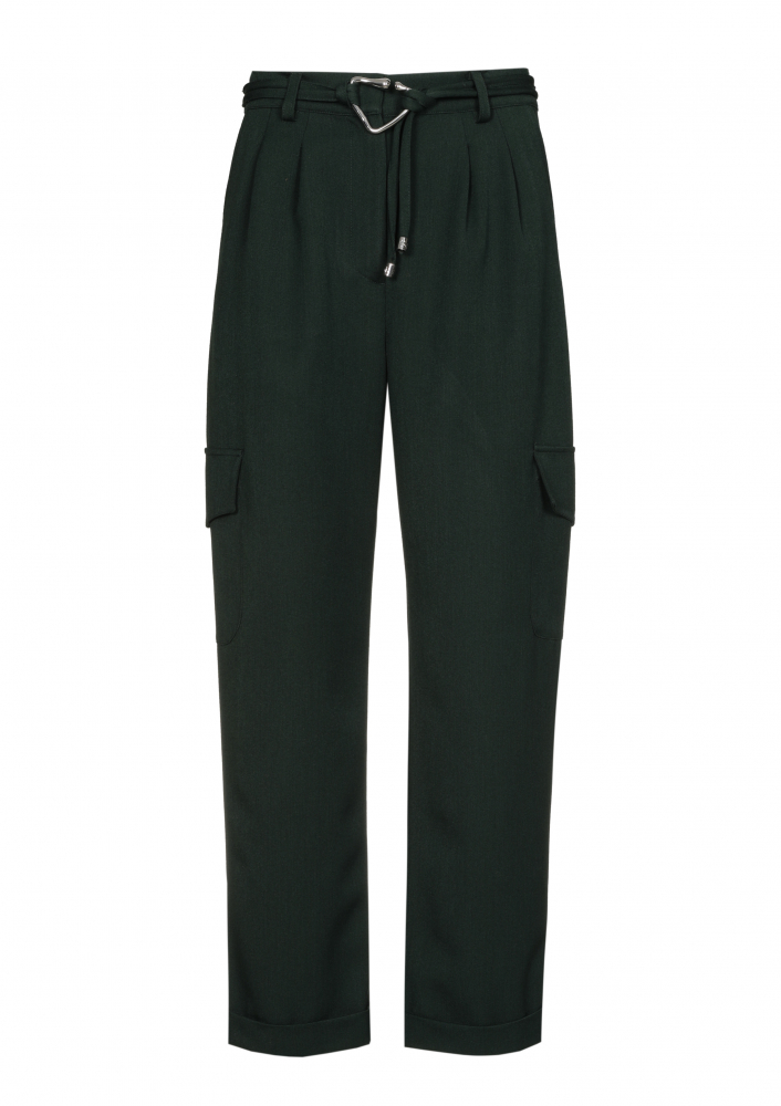 Caroline Biss - COMFORTABLE CARGO PANTS, NORMAL WAIST, GREEN