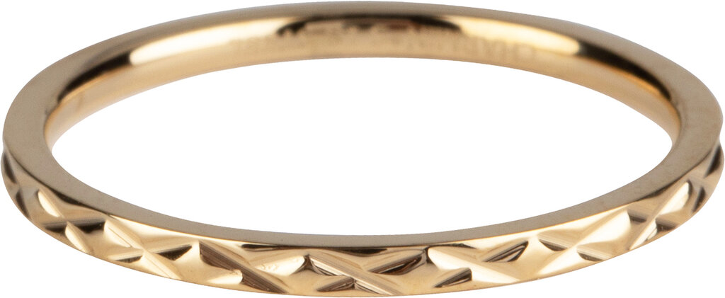 Charmins Ring - R305 - Cross Gold Steel Stacking Ring