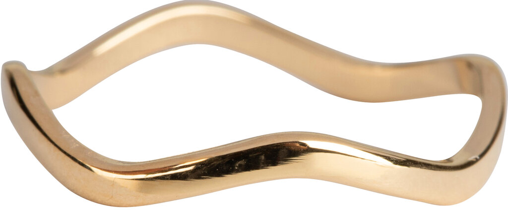 Charmins Ring - R797 - Smooth Waves Gold Steel