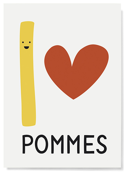 Nobis Design - Postkarte - Familytree - Pommesliebe