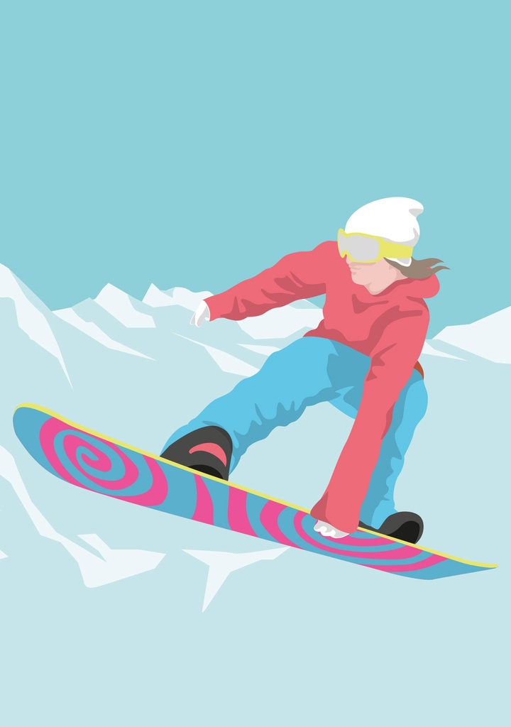 Nobis Design - Postkarte - Luminous - Snowboarder