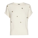 Caroline Biss - COSY SHORT PULLOVER WITH HEART EFFECT- kurzärmlig - Winter White