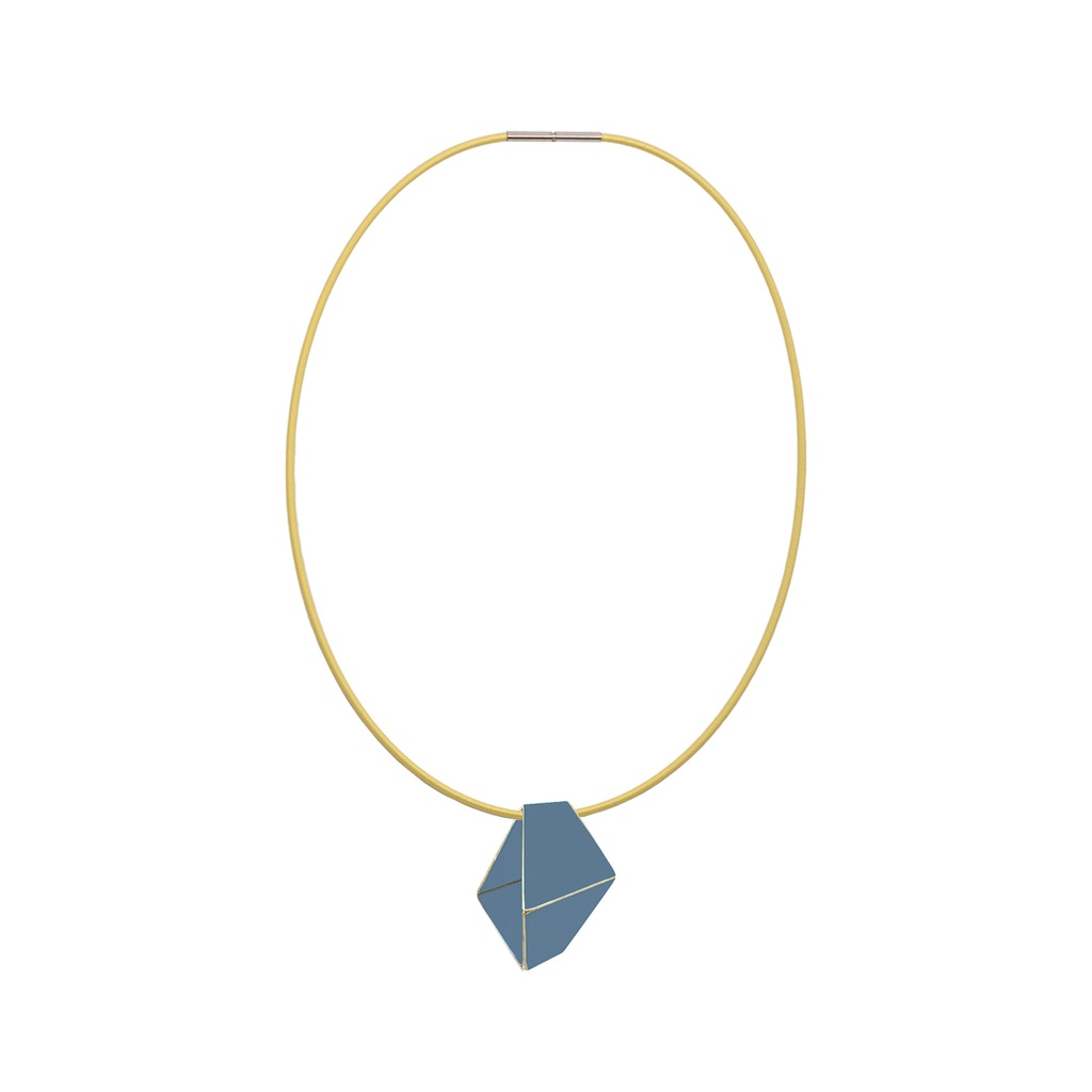 Lisa Kroeber Jewellery Art - Necklace Folded Short, Pigeon Blue